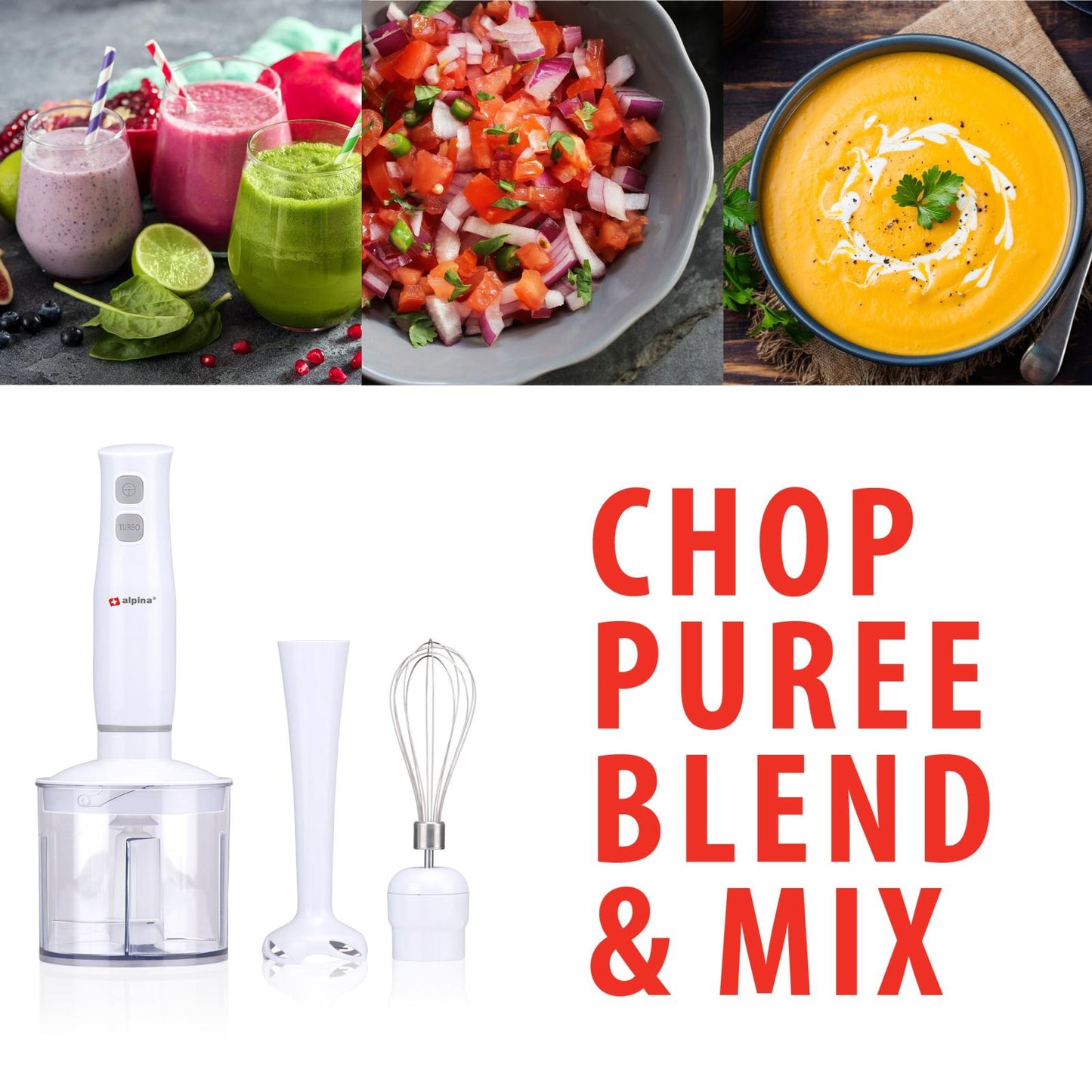 Hand blender set 230V 400W