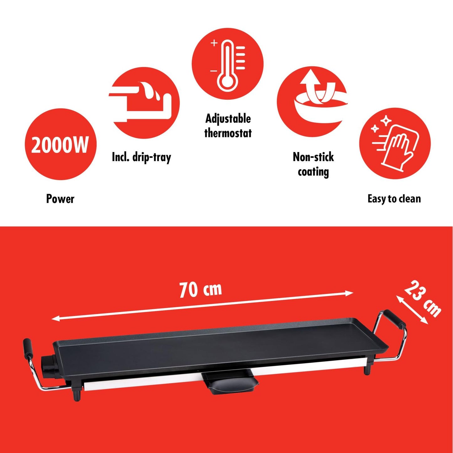 Grill teppanyaki 230V 2000W