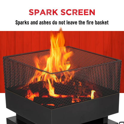 Fire Basket 39x39x85cm
