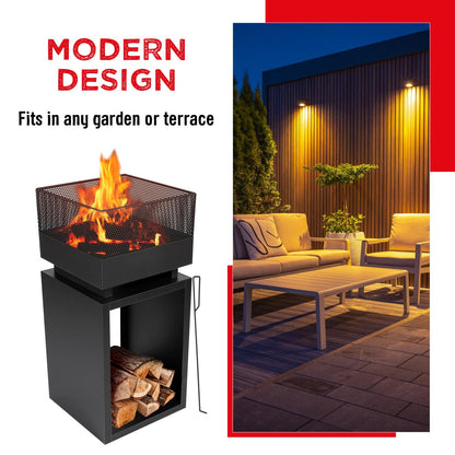Fire Basket 39x39x85cm