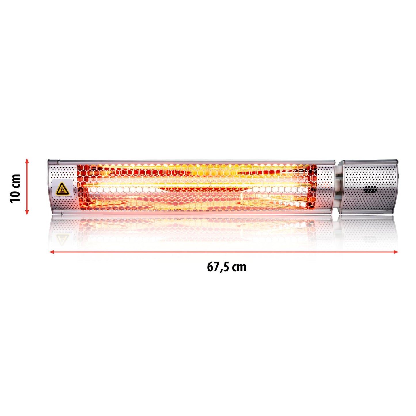 Heater wall 2000W gold halogen