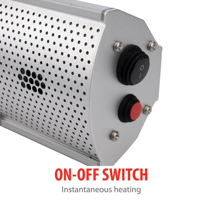 Heater wall 2000W gold halogen