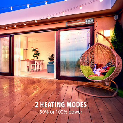 Heater wall 2000W gold halogen