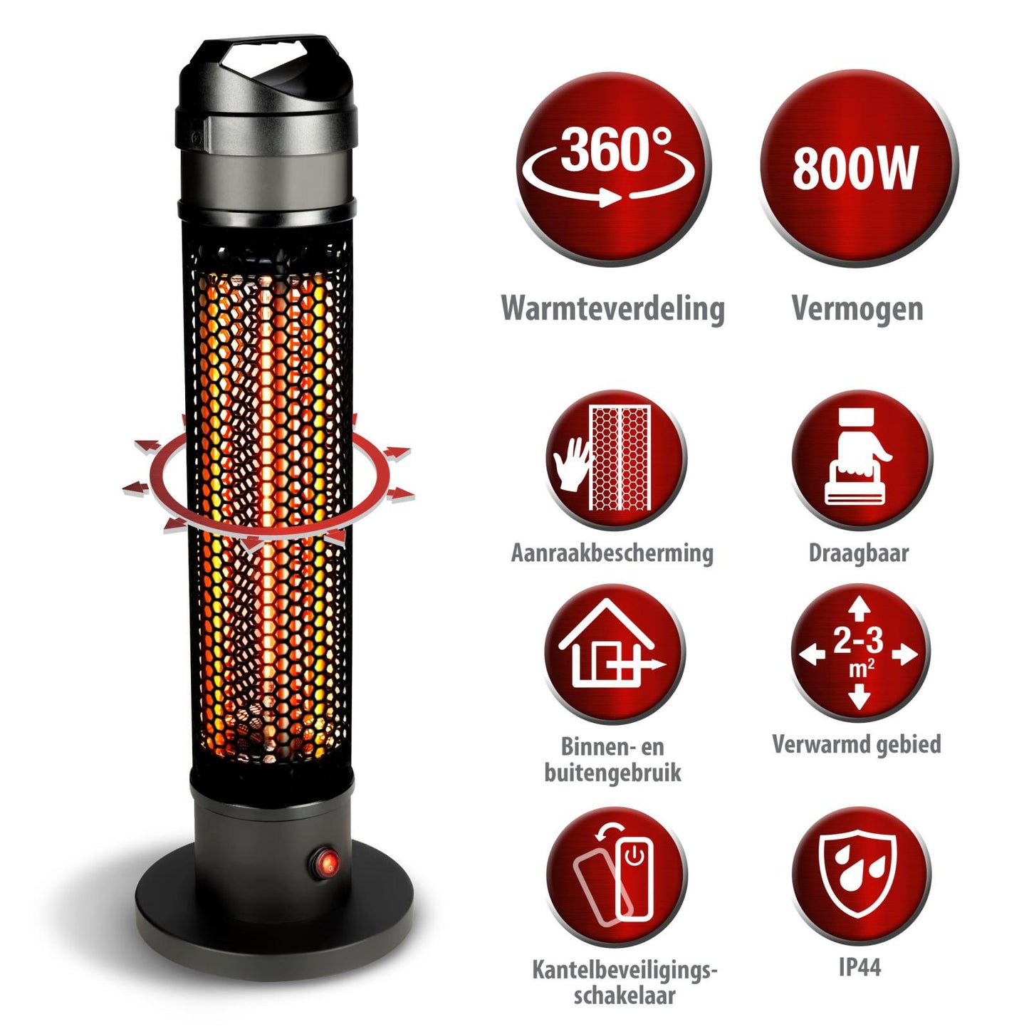 Heater infrared 800W carbon