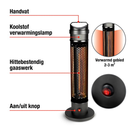 Heater infrared 800W carbon