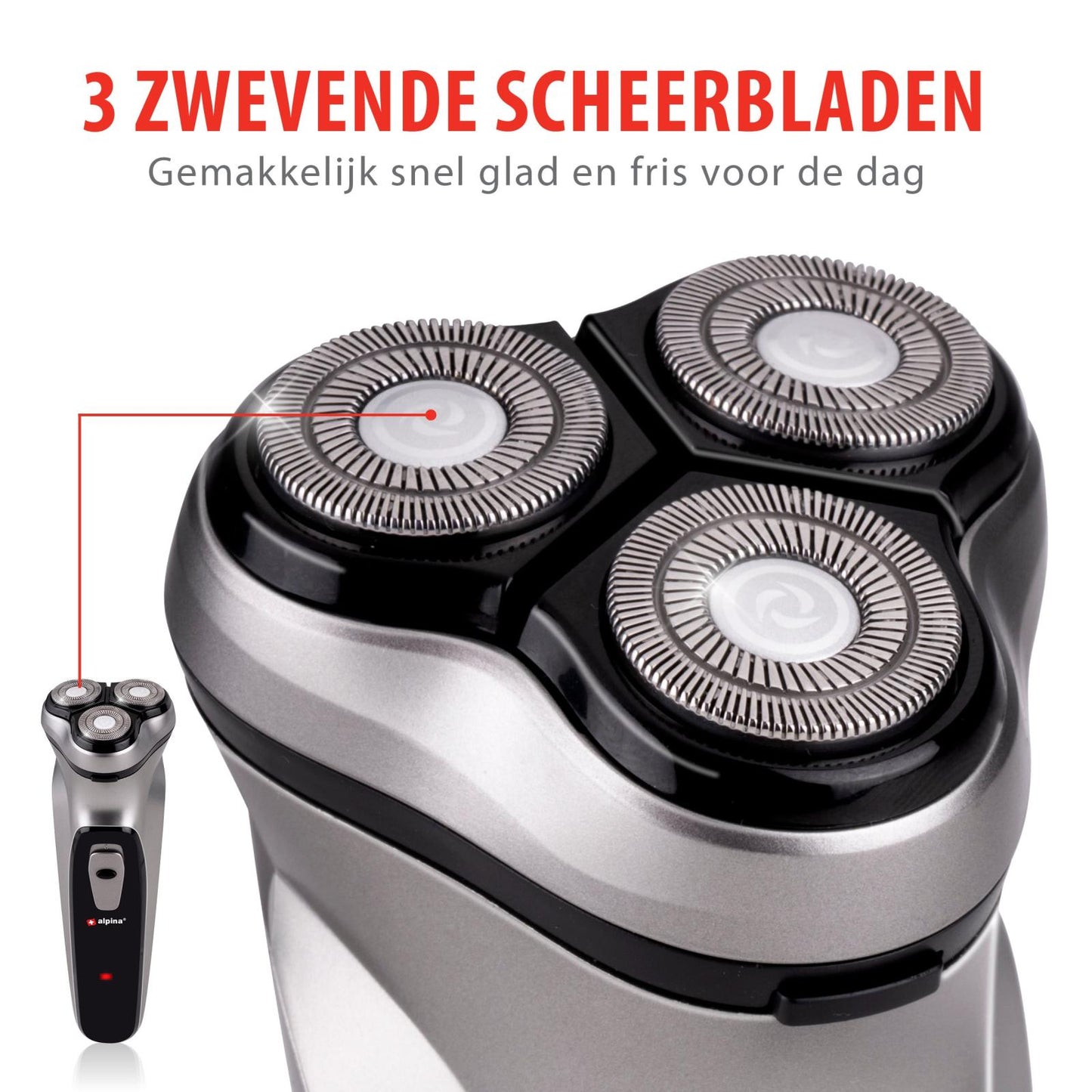 Shaver 3head B/O rechargable