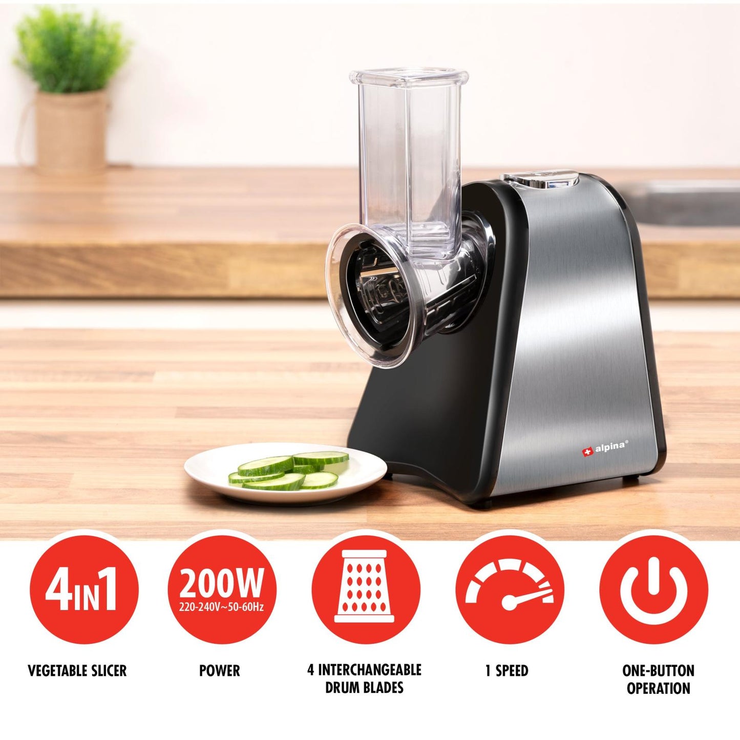 Vegetable slicer 230V 200W
