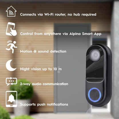 Smart video doorbell FHD 1080p
