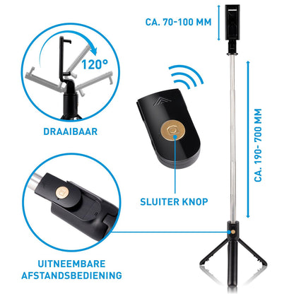 Selfie stick BT & tripod