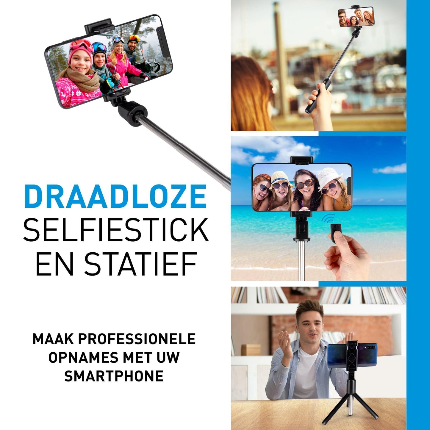 Selfie stick BT & tripod