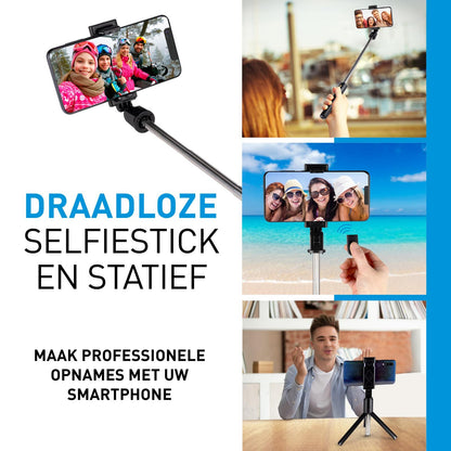 Selfie stick BT & tripod