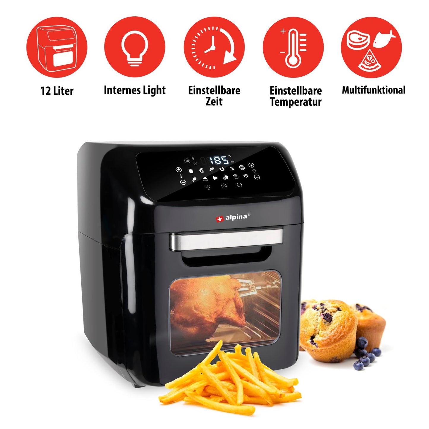 Oven air fryer 12L 230V