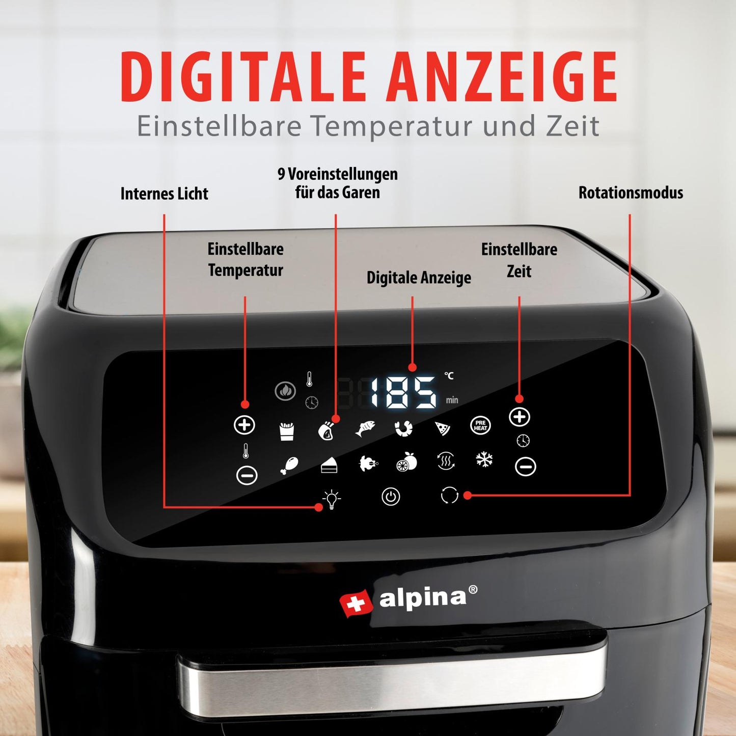 Oven air fryer 12L 230V