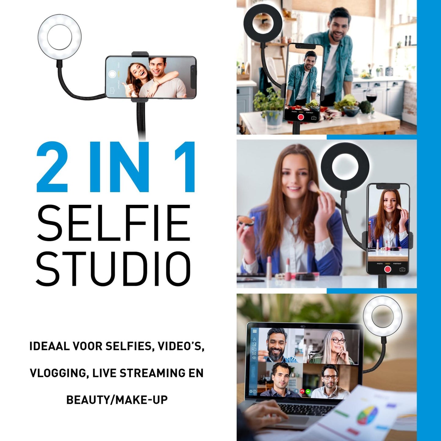 Selfie studio 2in1 24 LED